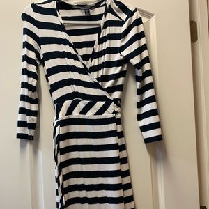 Tommy Hilfiger striped wrap around dress XS